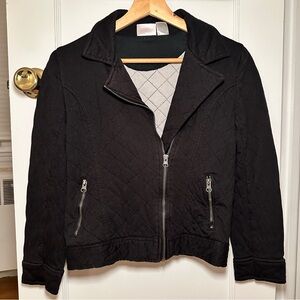 Pink Platinum Black Quilted Bomber Jacket